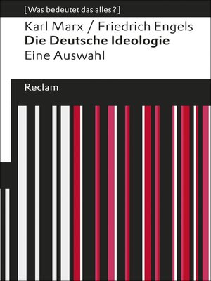 cover image of Die Deutsche Ideologie